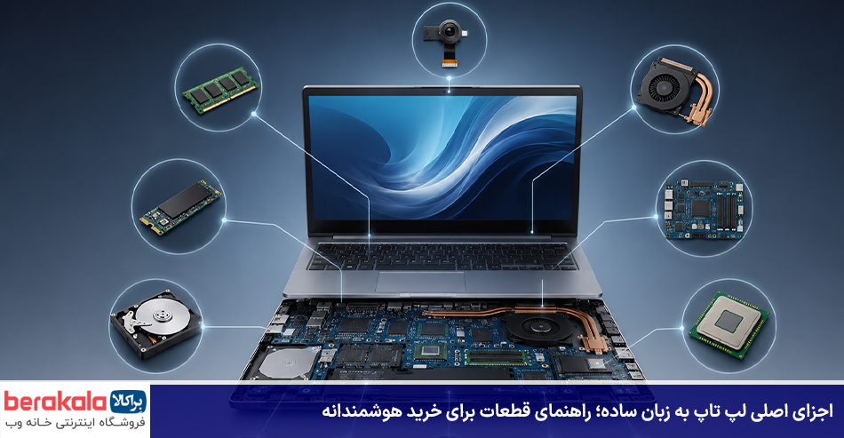 اجزای اصلی لپ تاپ به زبان ساده
