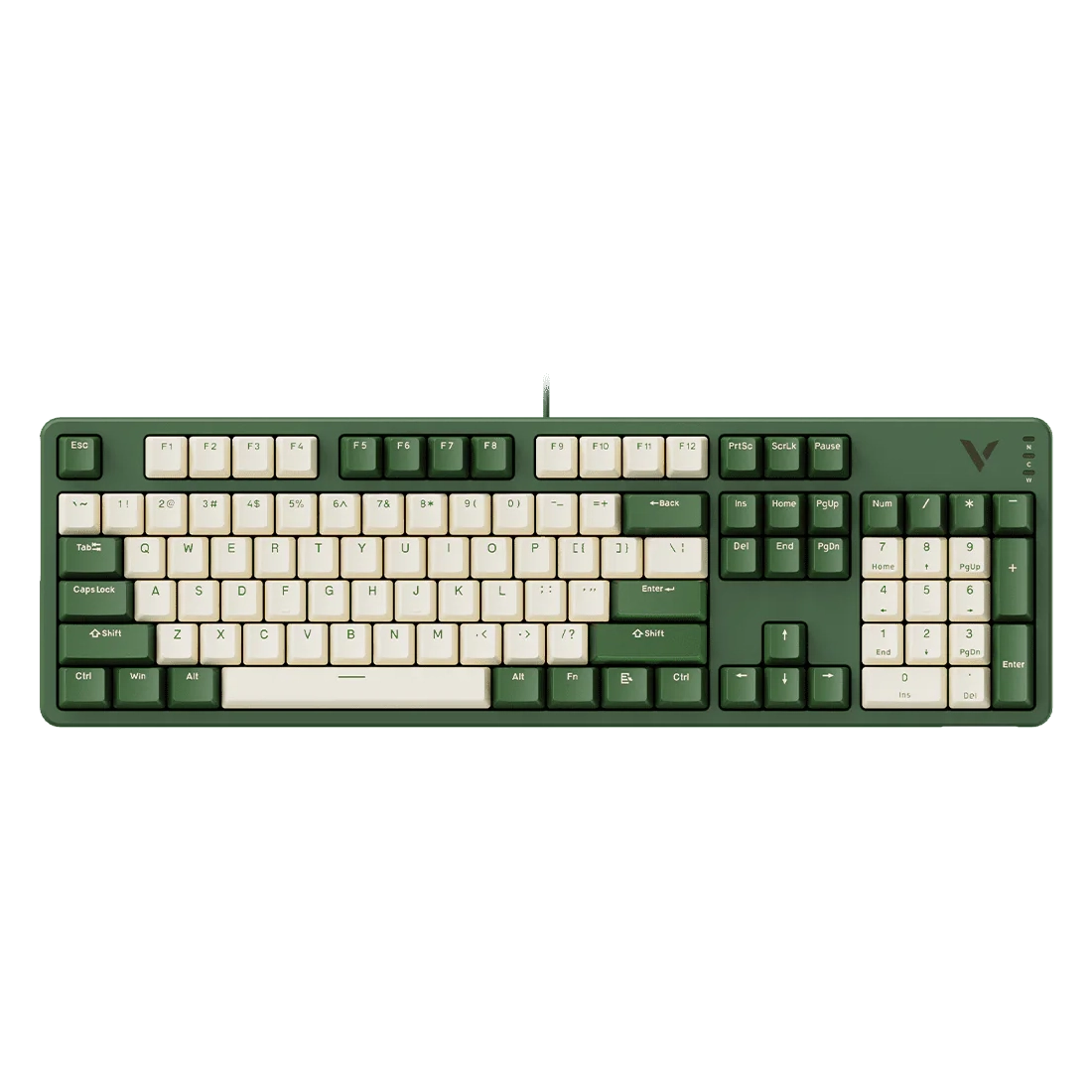 V500PRO-2024-Wired-BGREEN-1 Rapoo Mechanical Gaming Keyboard V500PRO 2024 Beige Green