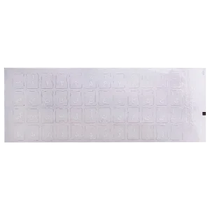 لیبل (برچسب) شفاف حروف فارسی رنگ سفید